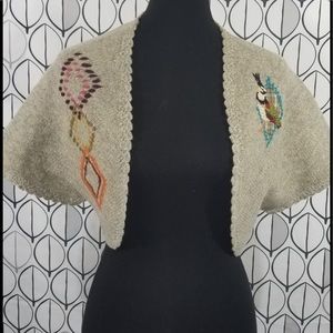 Moth Anthro Put A Bird On It Oatmeal Shrug NEW ML